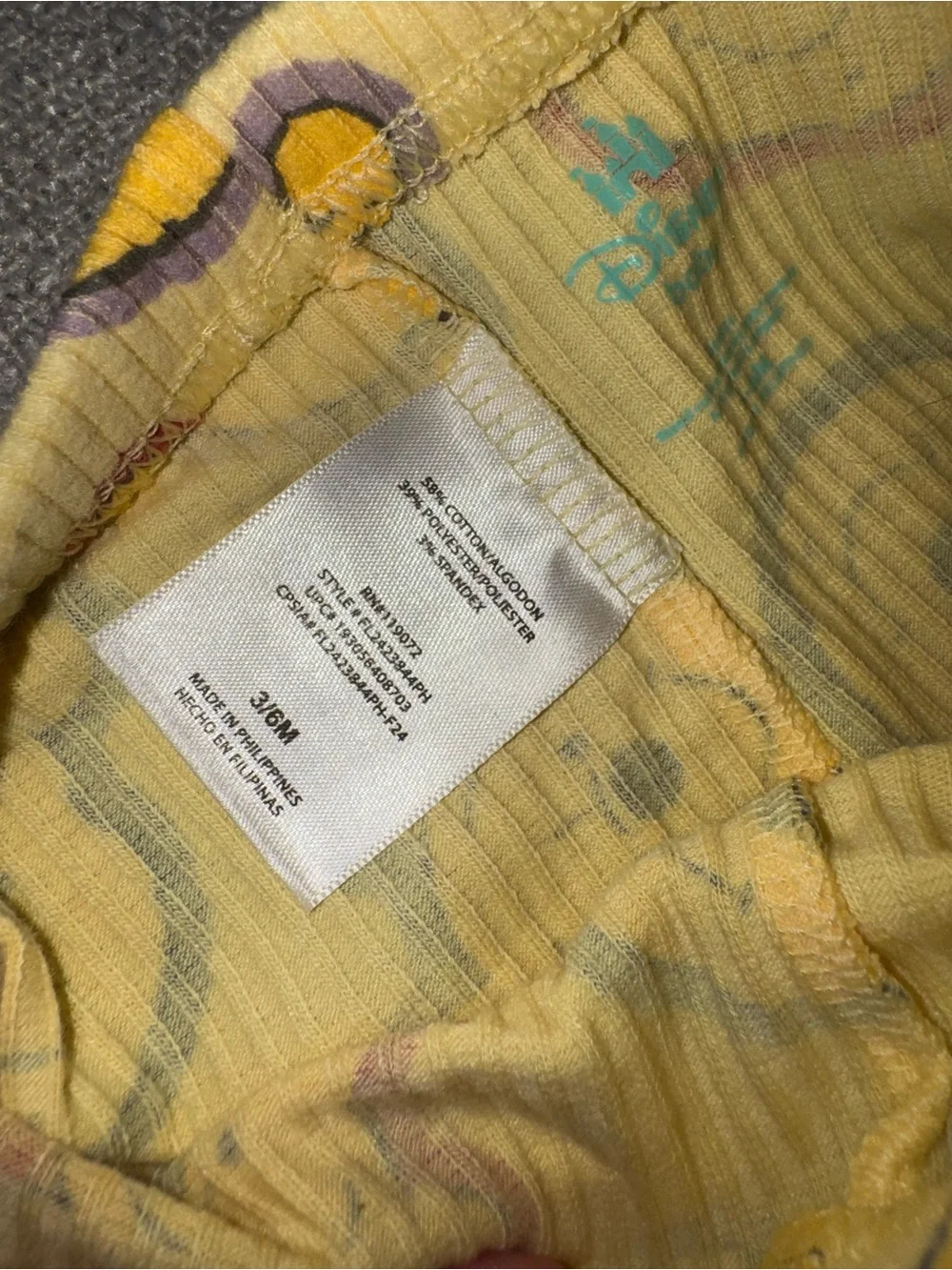Disney Yellow Winnie the Pooh Face Print Pajama Top
